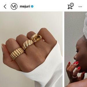 Mejuri Charlotte bold ring (size 7) Gold vermeil